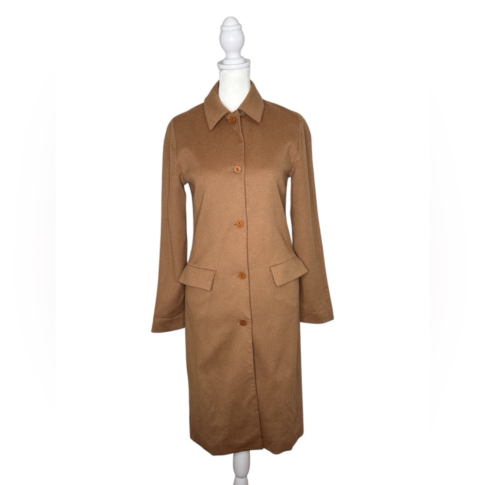 Teenflo Elegant and Luxurious Camel Wool, Cashmere and Angora Coat Y2K vibes